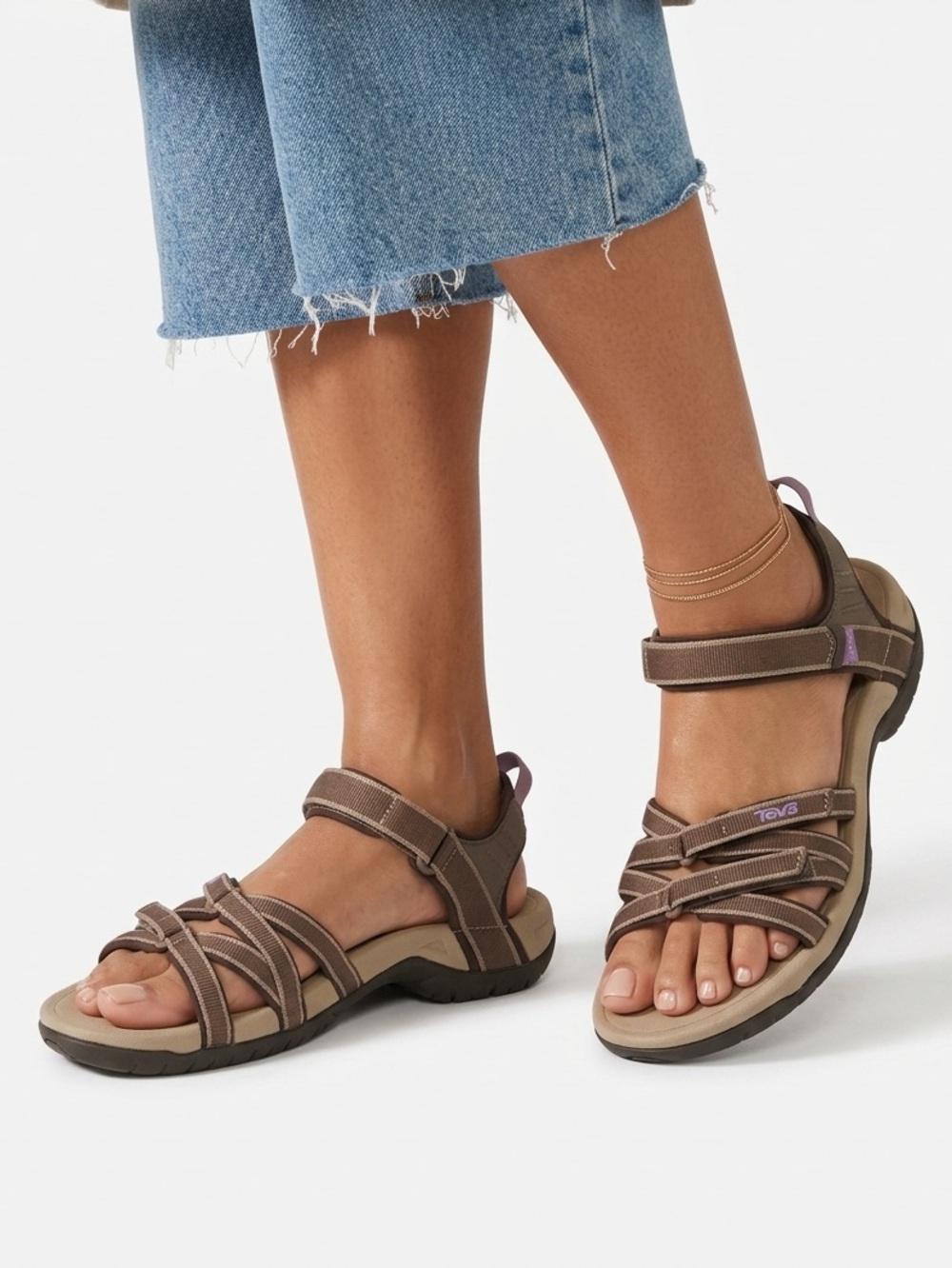 Teva Tirra Strappy Performance Sport Sandal Webbing Brown Tan 11
